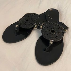 Jack Rogers Georgica jelly sandals in black size 7